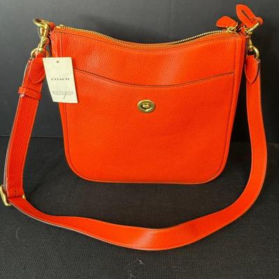 Coach Pebbled Leather Chaise Handbag 