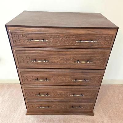 Vintage Pace By Simmons Metal Faux Wood Dresser