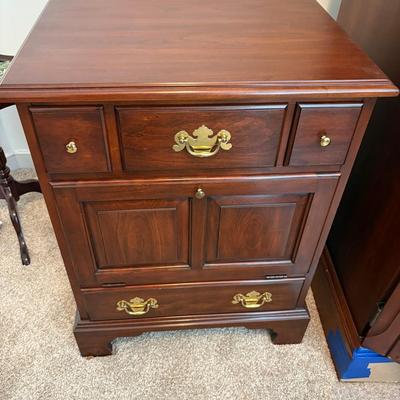 Henkel-Harris Bed Side Table-Wild Black Cherry