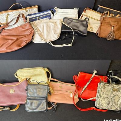Mixed Lot Of Handbags Dooney, CK, Anne Klein And More 