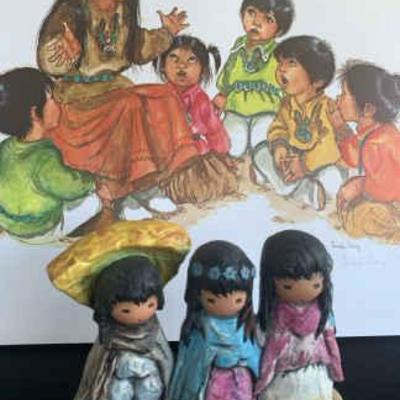 Kg119v vintage de grazia goebel, wee three and linda evey artwork