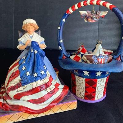 Kg152 jim shore freedom flag & star spangled