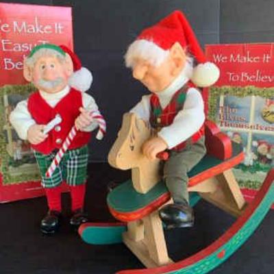 Kg209 zim s elves, candy cane & rocking horse
