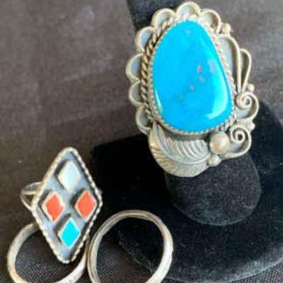 Kg109v vintage native american rings