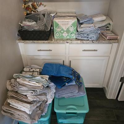 Sale Photo Thumbnail #28: Bedding, sheet sets, some new.