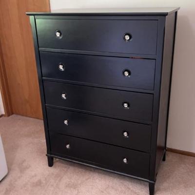 Five drawer tall dresser