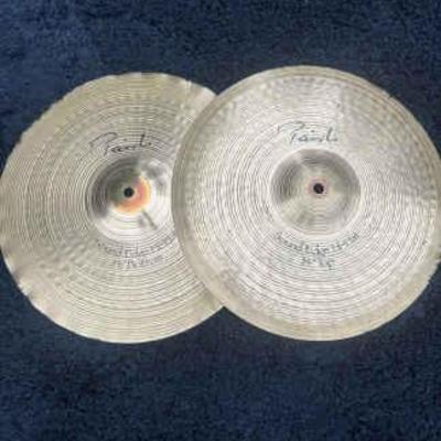 Pair of paiste 14 signature sound edge hi hat cymbals