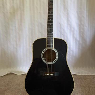 Esteban american legacy model al 100 black acoustic electric guitar
