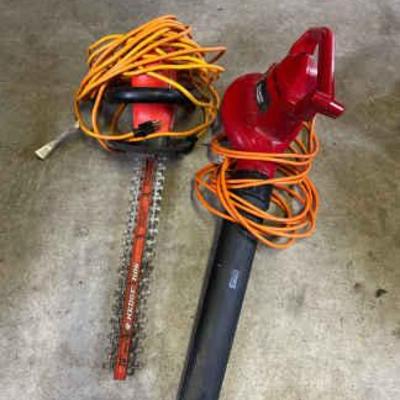 Toro blower black + decker hedge trimmer