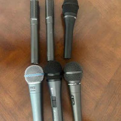 6 microphones shure, sennheiser, sampson, carvin