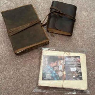 Vintage style handmade leather journals