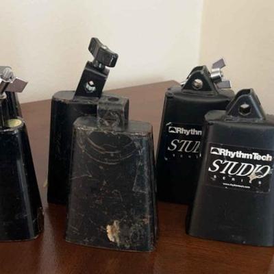 Cowbells lot of 6, rhythm tech, cp cosmic percussion,