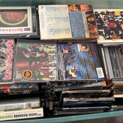 Concert dvds cds, rock, metal, easy listening
