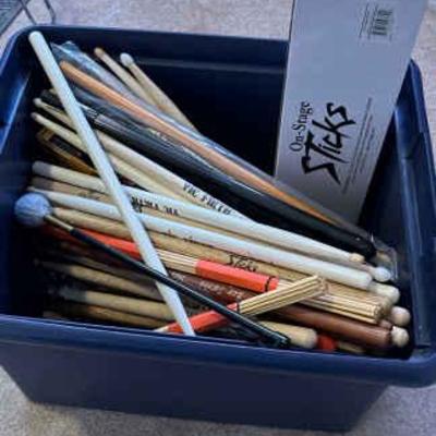 Drumsticks new and used, on stage sticks, vic firth