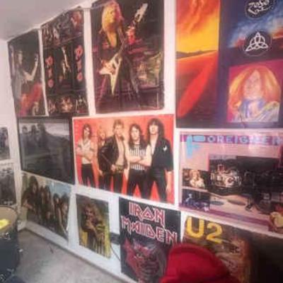 Assortment of musician and band posters