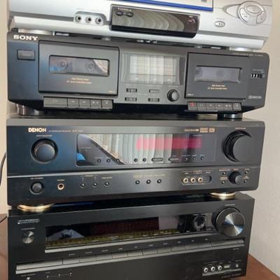 Stereo components denon avr 1603c, onkyo tx nr509, sony tc we305