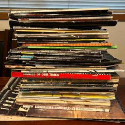Assorted guitar magazines books, calendars, sheet music