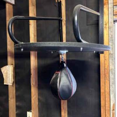 Speed bag punching bag dumbbells, weights, pull up bar
