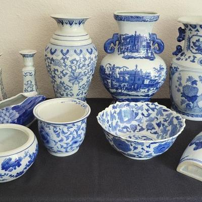 Asian Inspired Blue & White Decor (BR2)