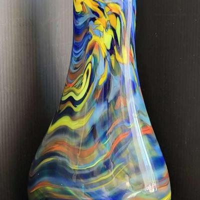Signed Karen Naylor Art Glass Vase (BR2)