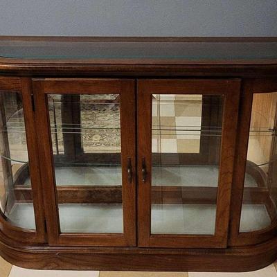 Curved Glass Curio Cabinet (Secondary Pickup Location) 