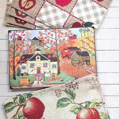 Three Sets Of Fall Themed Placemats 