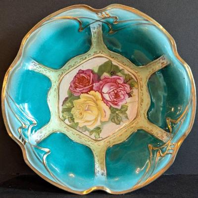 Antique Rose Motif Bowl by St. Kilian, Germany