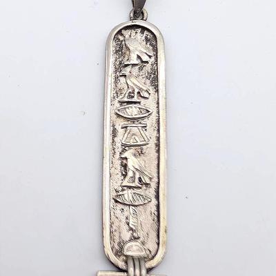 Egyptian Hieroglyph Scroll Pendant