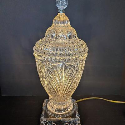 Crystal Pedestal Urn Lamp