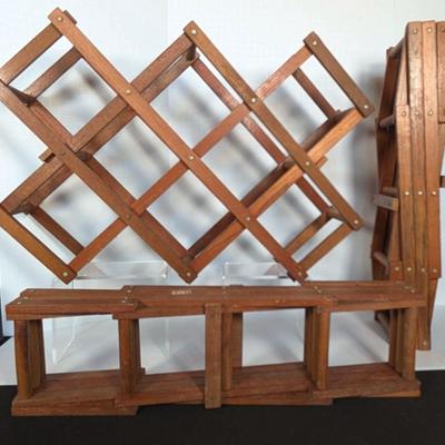 3 Vintage Folding Wine Racks By Hi Mark Holds 10 Bottles