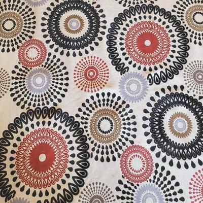 Fabric | Kravet Contemporary Canvas Print with Black Velvet Burnout Detail