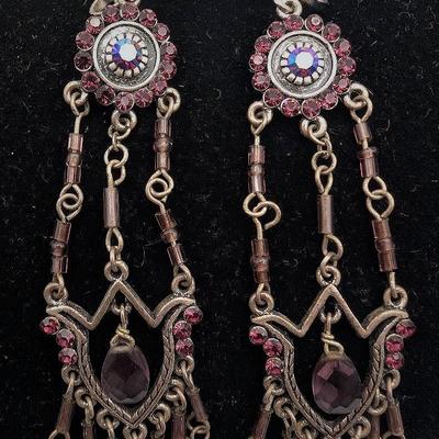 Vintage Chandelier Dangle Clip On Earrings