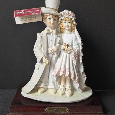 1985 Vintage Bride and Groom Figure by Auro Belcari for Arnart