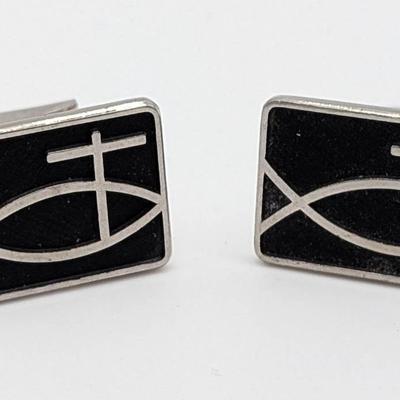 Cufflink Collection | Ichthus Christian Fish Religious Cufflinks by Sacred Designs