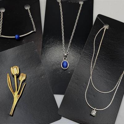 4 Brand New Jewelry Items | 2 Necklaces | Bracelet | Brooch