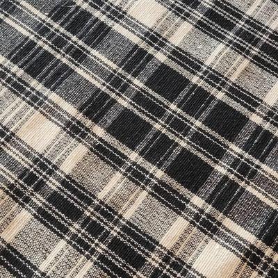 Fabric Bolt | Black and White Plaid Upholstery Fabric