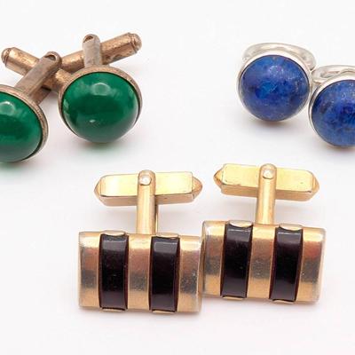 Cufflink Collection | 3 Pairs of Vintage Cufflinks | Swank