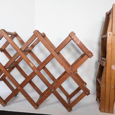 2 Vintage Folding Wine Racks By Hi Mark Holds 10 Bottles