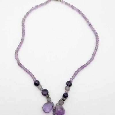 Beaded Amethyst Necklace