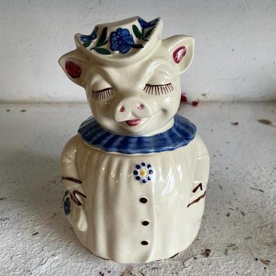 Vintage 1940's Shawnee Smiley Pig Cookie Jar
