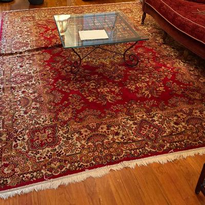 Large Beautiful Red Design Rug 