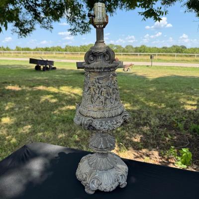 Antique Ornate Footed Lamp