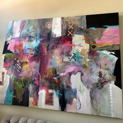 Painting by Jonas Gerard dimension 116"x90