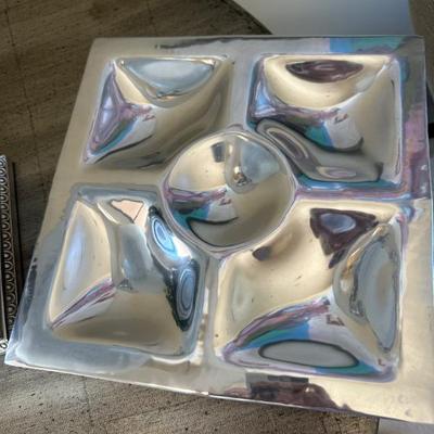 5 section silver tray