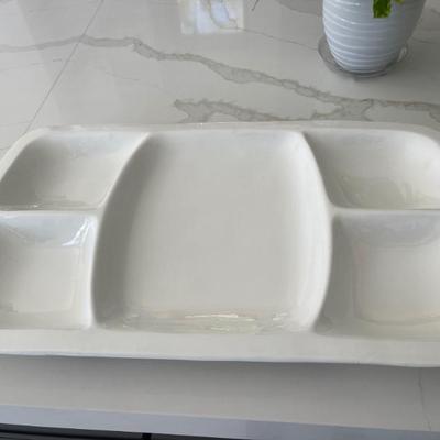 White ceramic platter