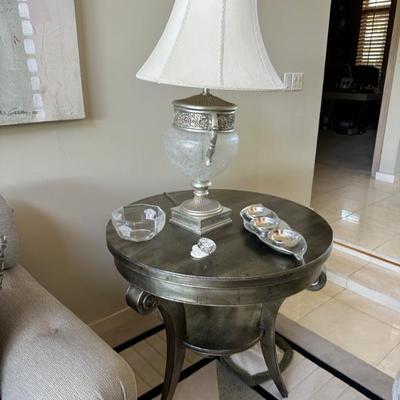 end tables with trophy lamps