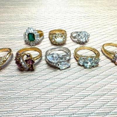 Vintage Plated Rings Lot
