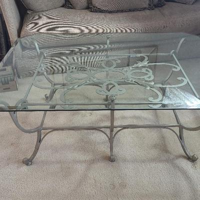 Glass Metal Table