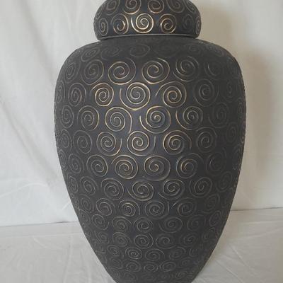 Ceramic Gold and Black Pot