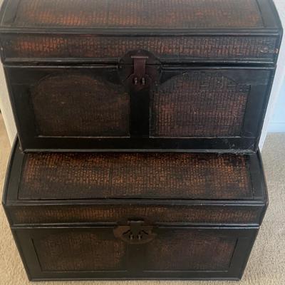 2-Piece Wooden And Metal Boxes 
